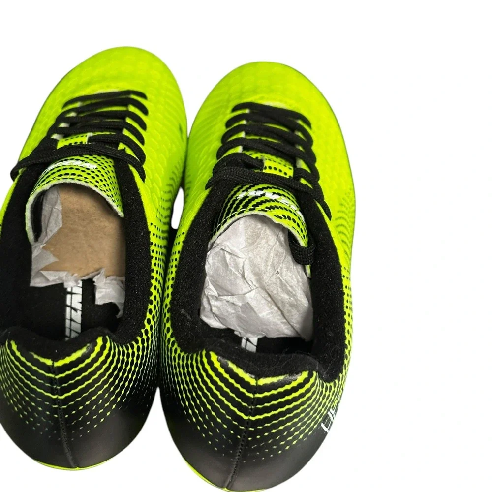 Zentic Soccer Cleats Outdoor Training Neon‎ Green Black Shoes Size 4.5